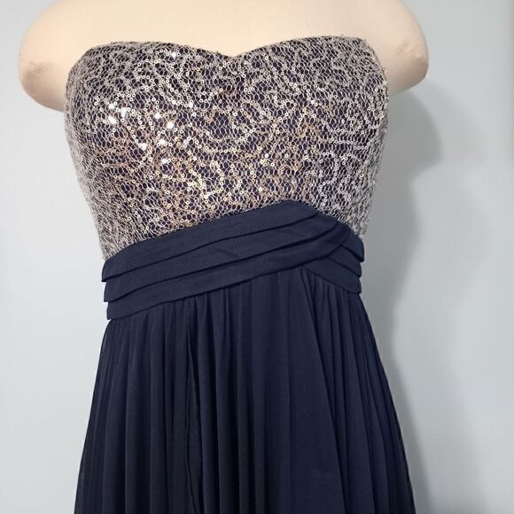 Sequin Hearts Fairycore Tube Party Dress Size 13 Dark Navy NWT - Picture 3 of 9